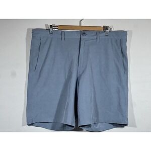 Rising Tide Shorts Mens 38 Blue White Check Stretch Preppy Coastal Golf